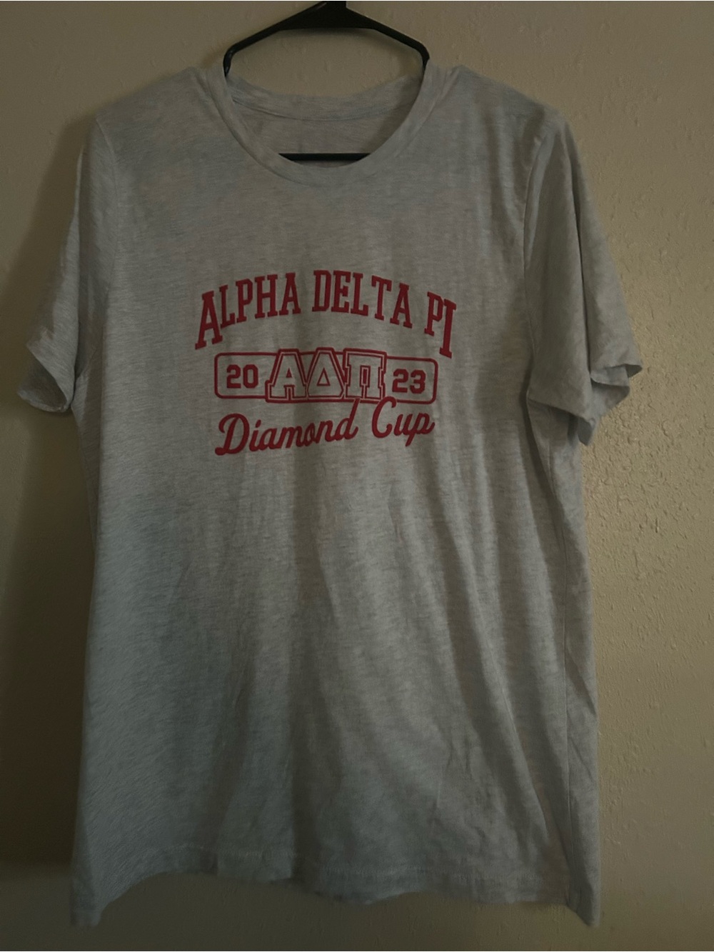 Alpha Delta Pi Diamond Cup Gray Short Sleeve Tee